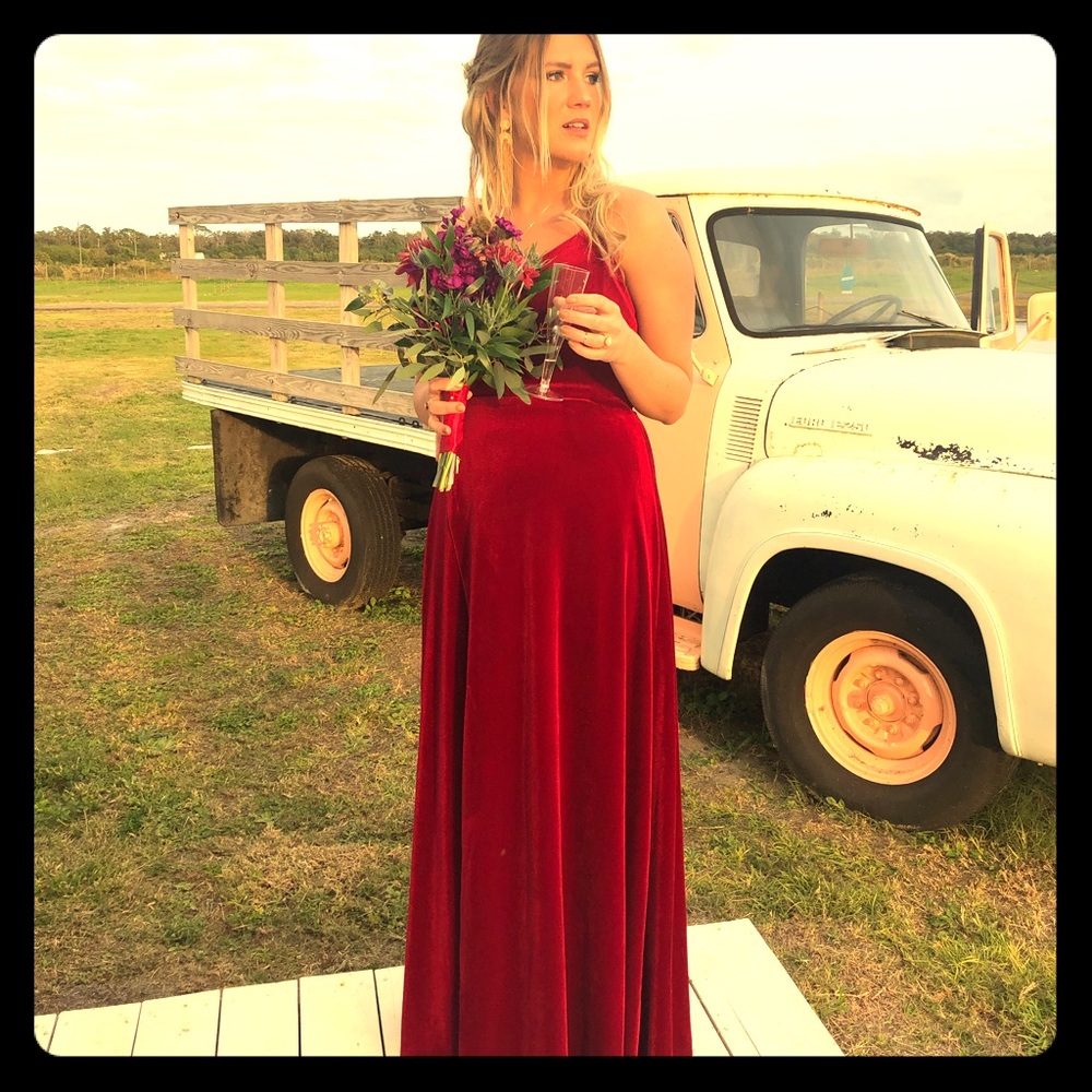 Etsy Made Velvet Bridesmaid Dress